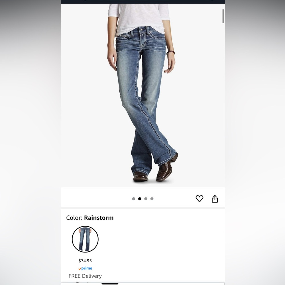 Ariat Blue Boot Cut Jeans Classic Style